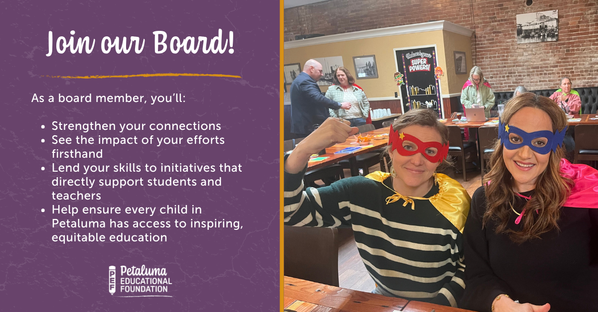 Join Our Board! We're always looking for volunteers