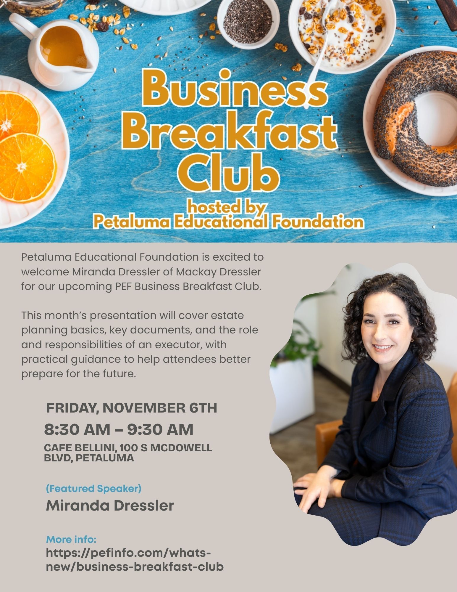 November Business Breakfast Flyer