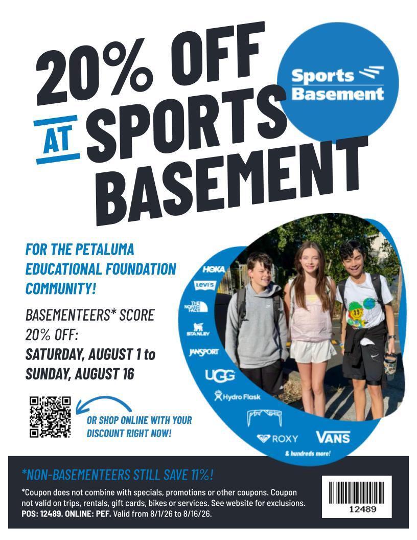 Sports Basement PEF Flyer