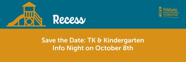 Save the Date: TK & Kindergarten Info Night on October 8th